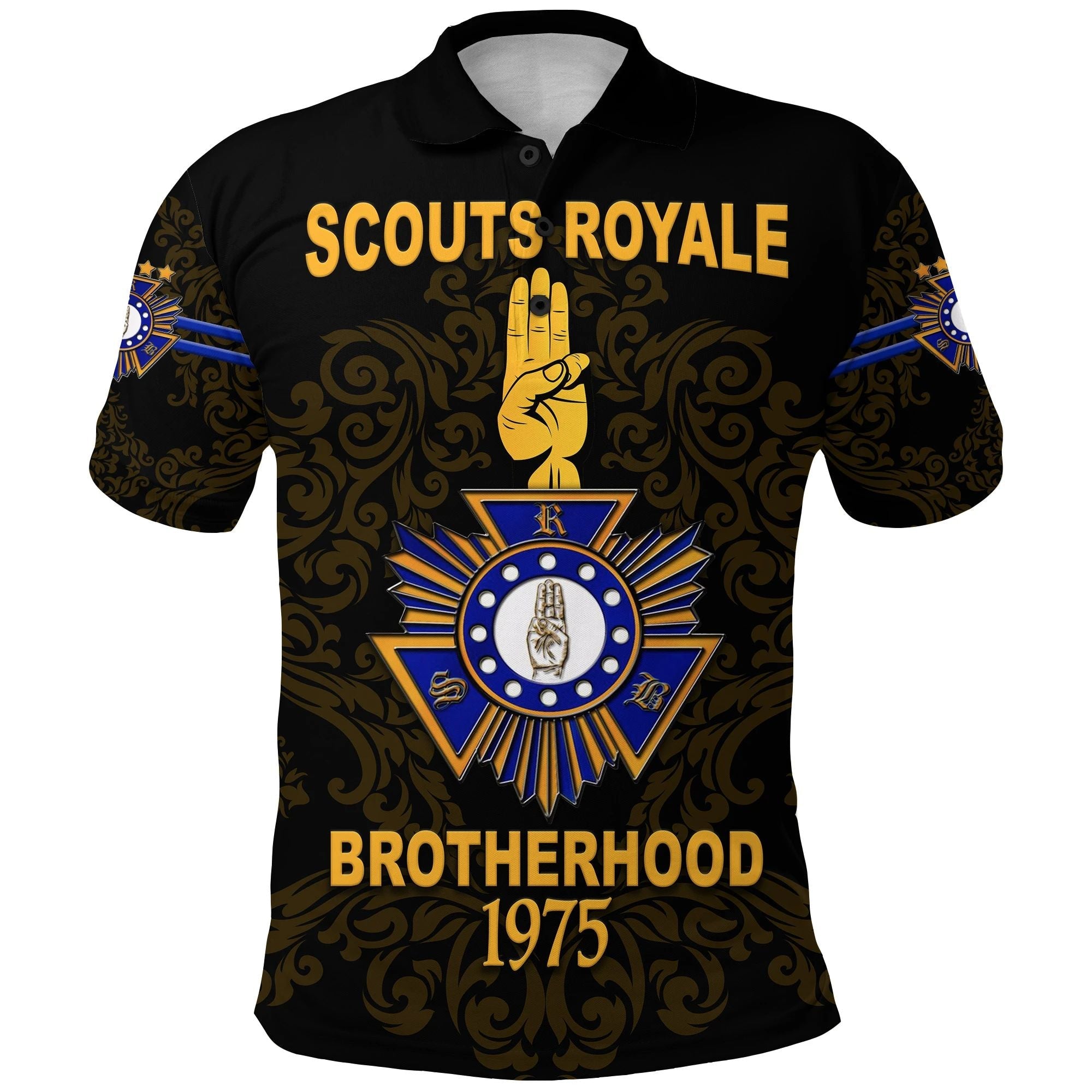 Scouts Royale Brotherhood SRB Polo Shirt Unique Version Black LT8 - Wonder Print Shop