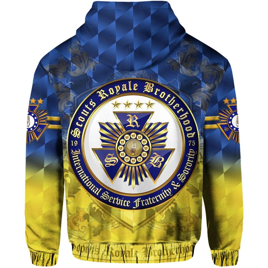 Scouts Royale Brotherhood SRB Zip Hoodie Original Style Blue LT8 - Wonder Print Shop