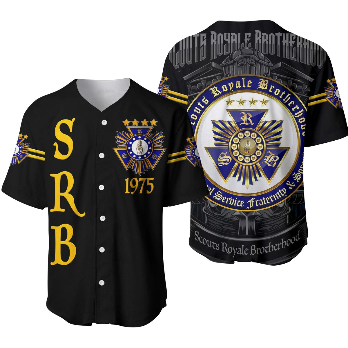 Scouts Royale Brotherhood SRB Baseball Jersey Original Style Black LT8 - Wonder Print Shop