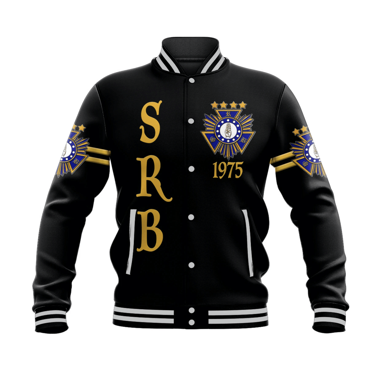 Scouts Royale Brotherhood SRB Baseball Jacket Original Style Black LT8 - Wonder Print Shop