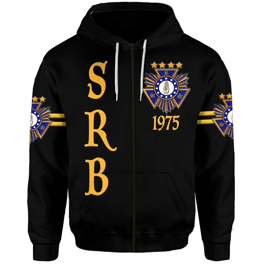 Scouts Royale Brotherhood SRB Zip Hoodie Original Style Black LT8 - Wonder Print Shop