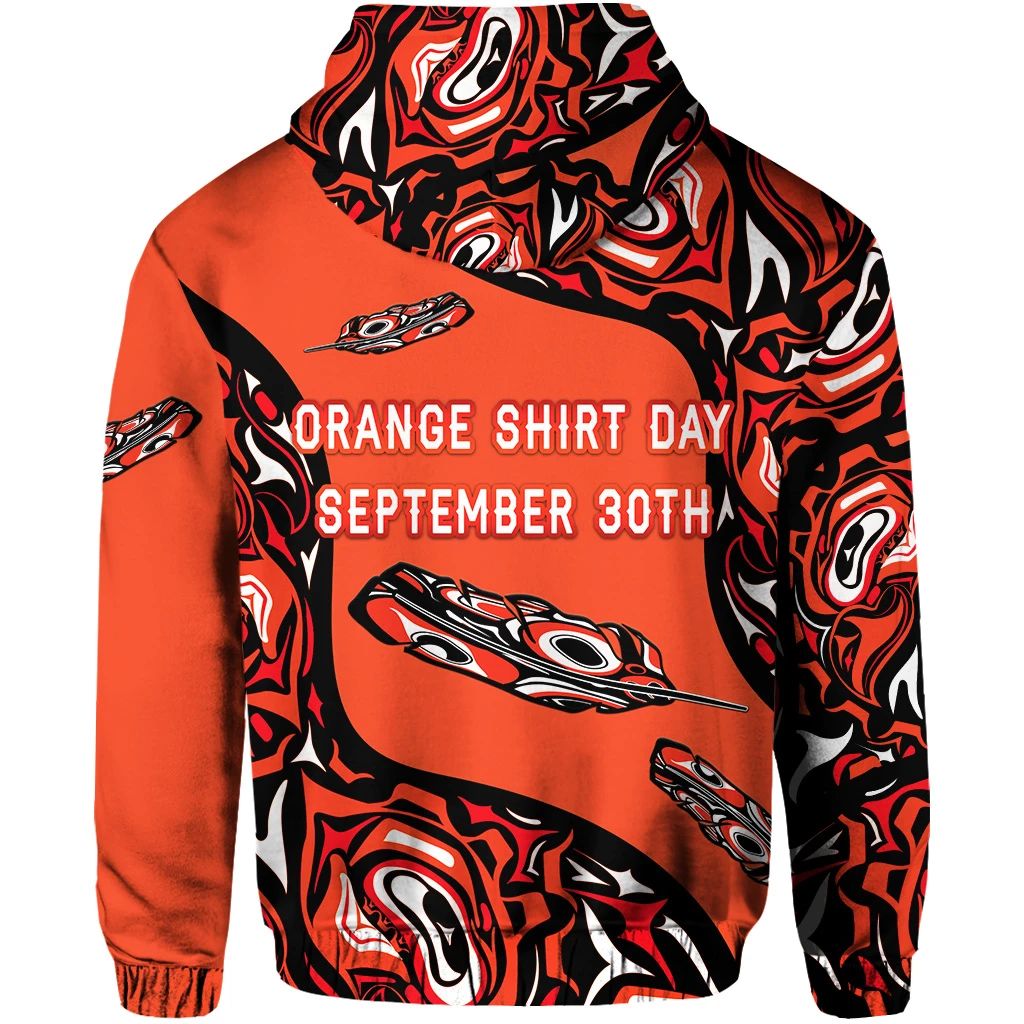 Orange Shirt Day Zip Hoodie Every Child Matters Aboriginal Feather LT8 - Wonder Print Shop