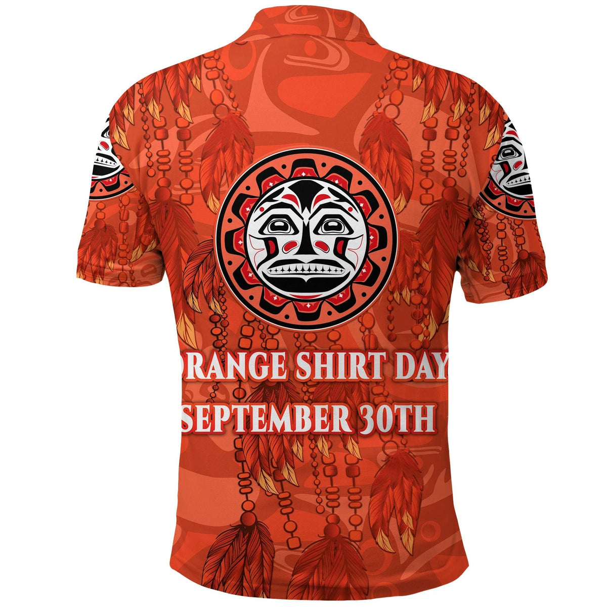 Orange Shirt Day Polo Shirt Every Child Matters Dreamcatcher Aboriginal LT8 - Wonder Print Shop