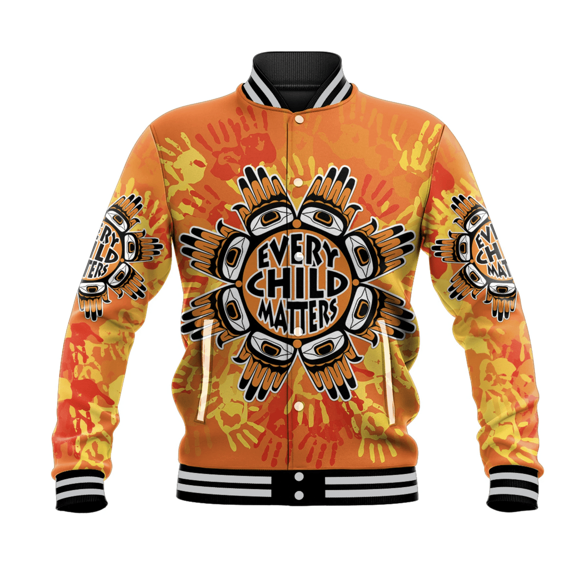 Orange Shirt Day Baseball Jacket Every Child Matters New Simple Style LT8 - Wonder Print Shop