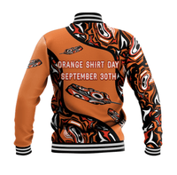 Orange Shirt Day Baseball Jacket Every Child Matters Aboriginal Feather NO.1 LT8 - Wonder Print Shop