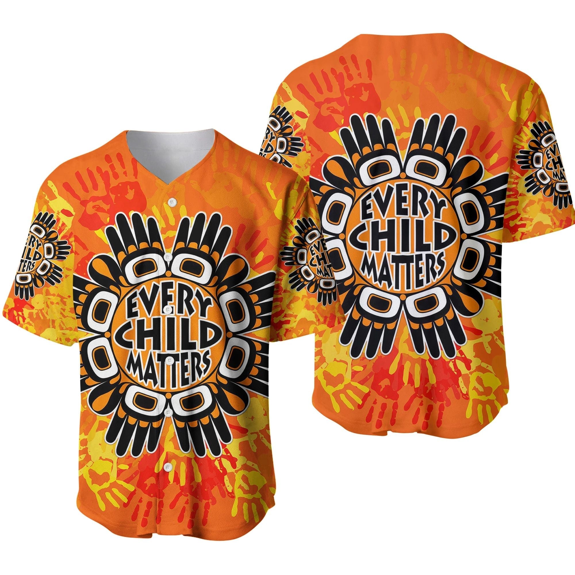 Orange Shirt Day Baseball Jersey Every Child Matters Simple Style LT8 - Wonder Print Shop