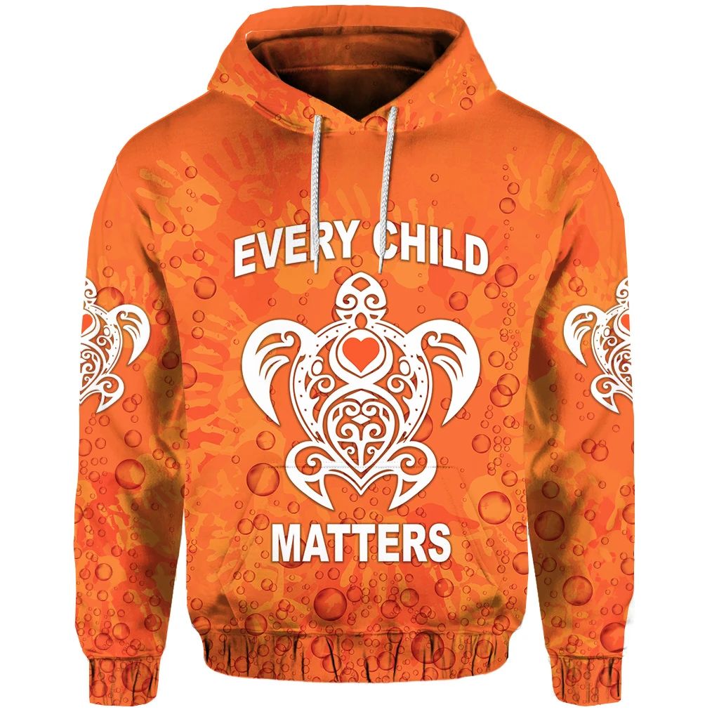 Orange Shirt Day Hoodie Every Child Matters Baby Turtle With Heart LT8 - Wonder Print Shop