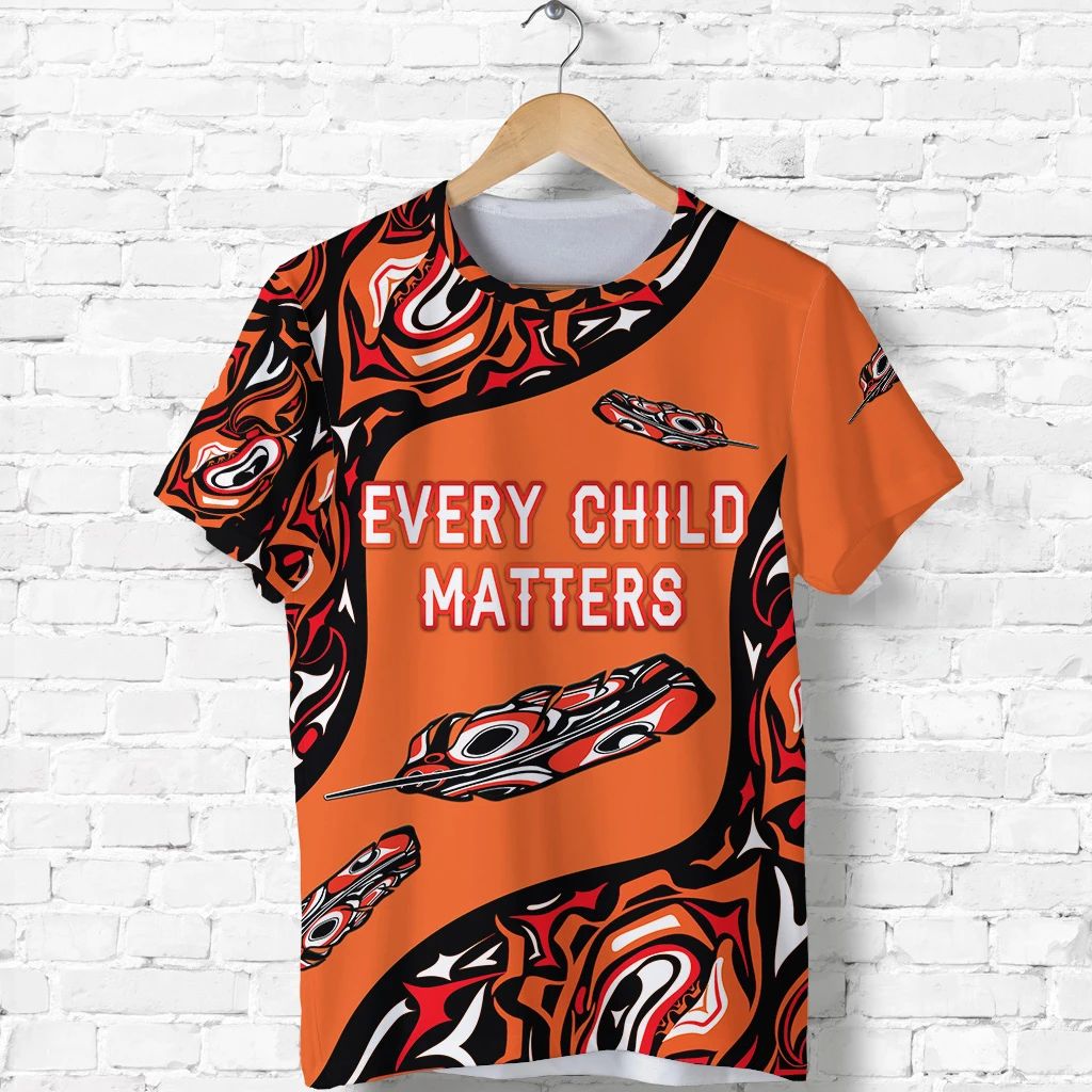 Orange Shirt Day T Shirt Every Child Matters Aboriginal Feather NO.1 LT8 - Wonder Print Shop