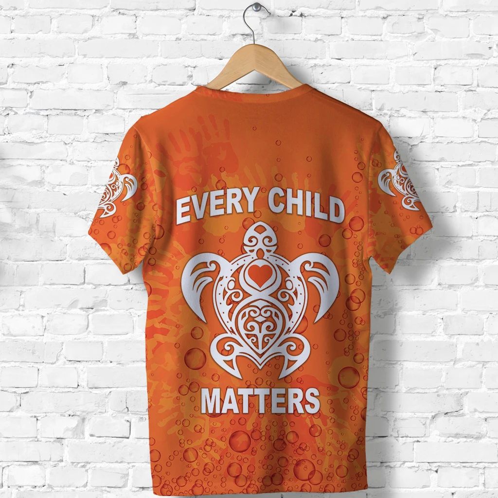 Orange Shirt Day T Shirt Every Child Matters Baby Turtle With Heart LT8 - Wonder Print Shop