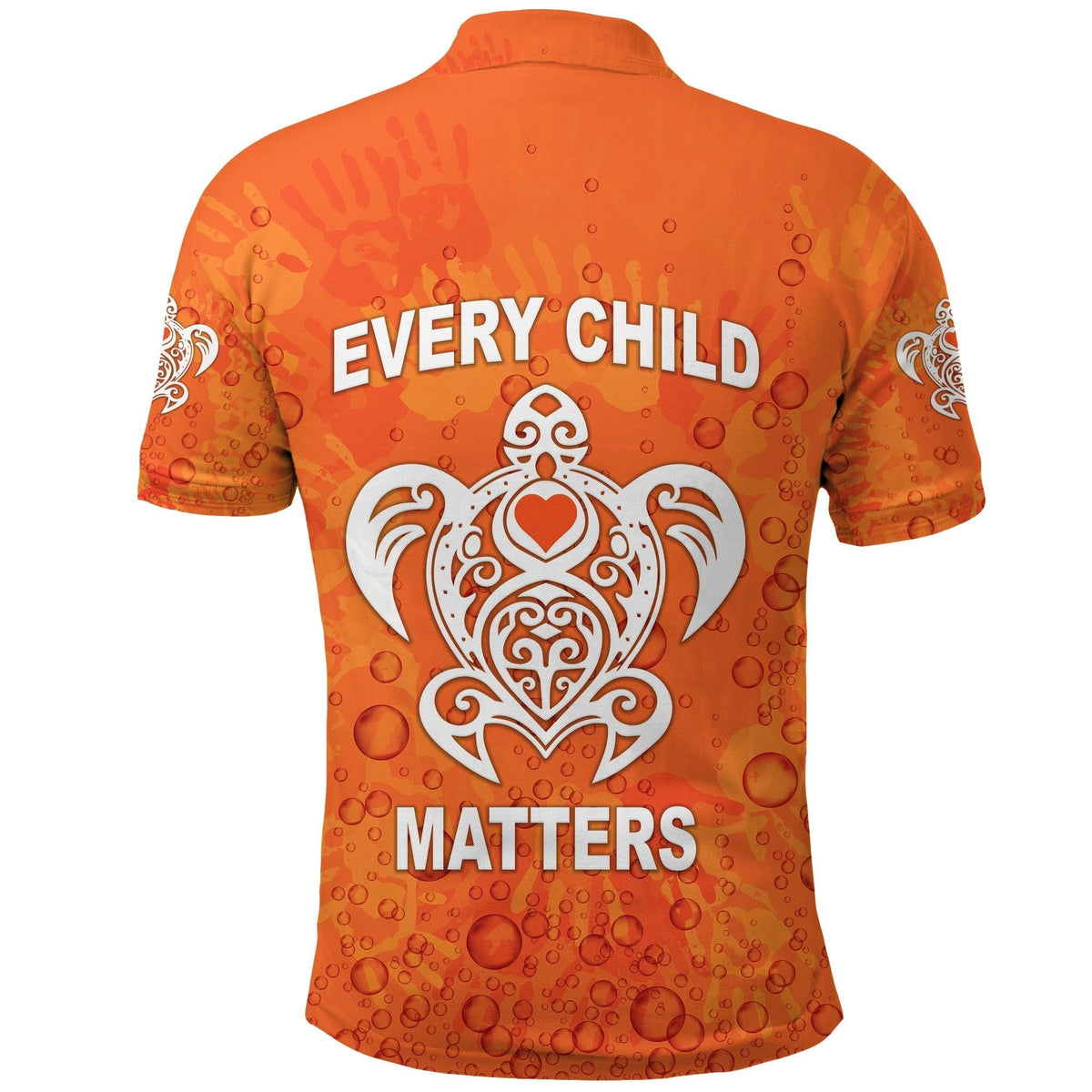 Orange Shirt Day Polo Shirt Every Child Matters Baby Turtle With Heart LT8 - Wonder Print Shop