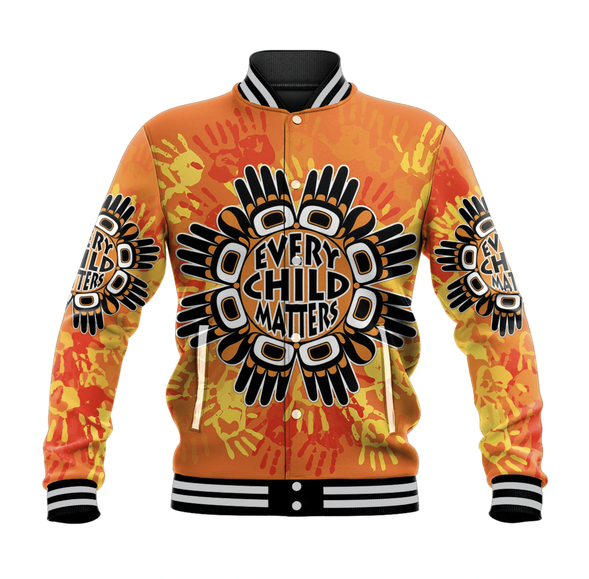 Orange Shirt Day Baseball Jacket Every Child Matters Simple Style LT8 - Wonder Print Shop