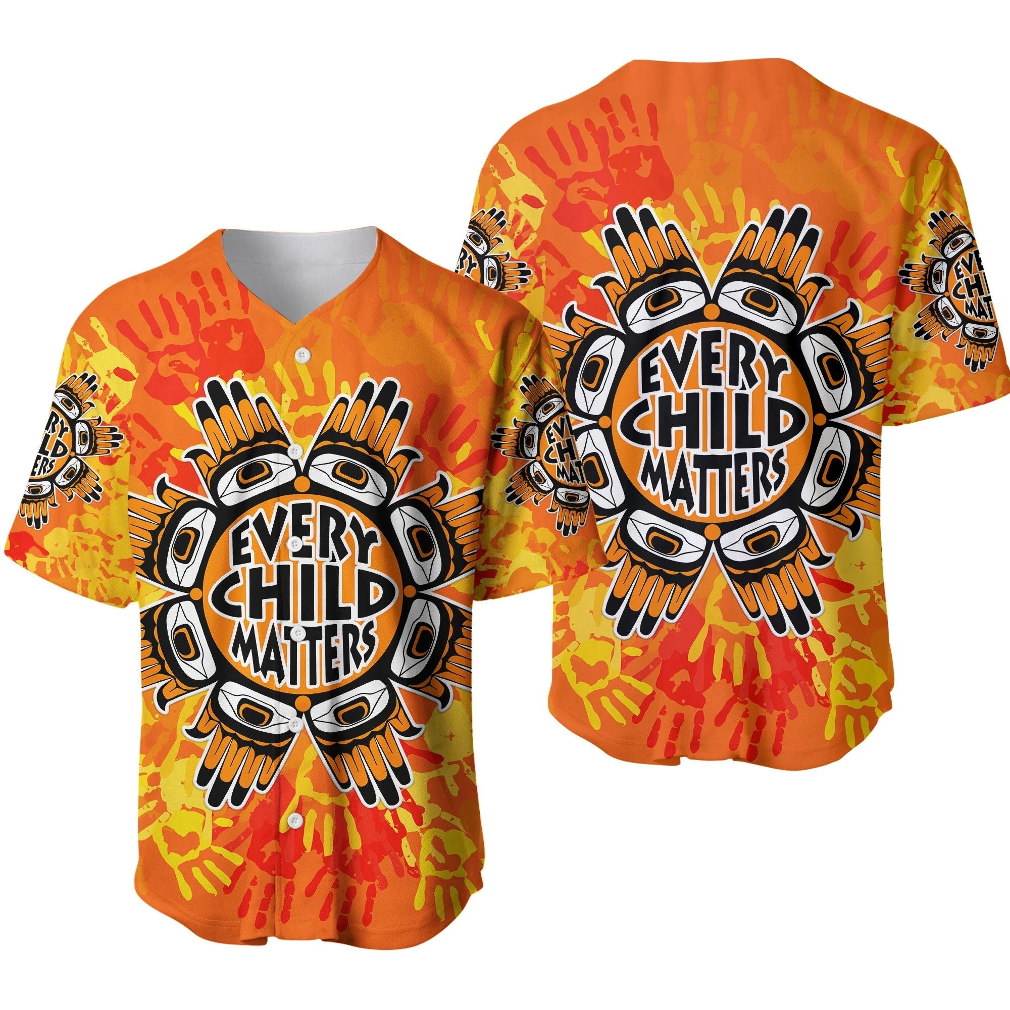 Orange Shirt Day Baseball Jersey Every Child Matters New Simple Style LT8 - Wonder Print Shop