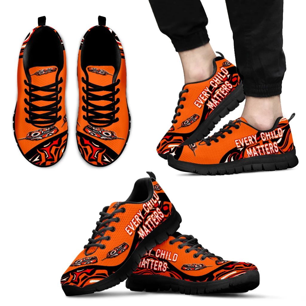 Orange Shirt Day Sneakers Every Child Matters Aboriginal Feather NO.1 LT8 - Wonder Print Shop