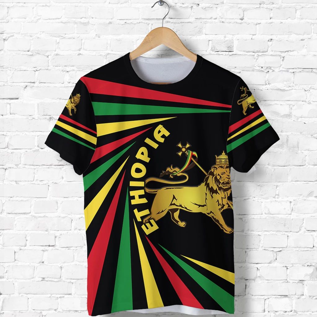 Ethiopia Lion Of Judah T Shirt Creative Attractive Style LT8 - Wonder Print Shop
