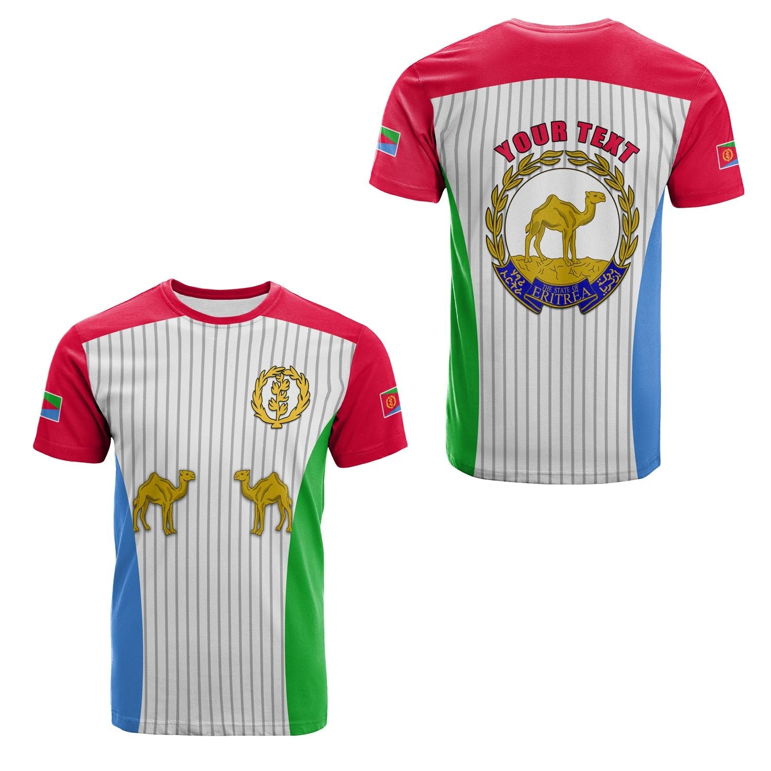 Custom Eritrea T Shirt Flag LT13 - Wonder Print Shop