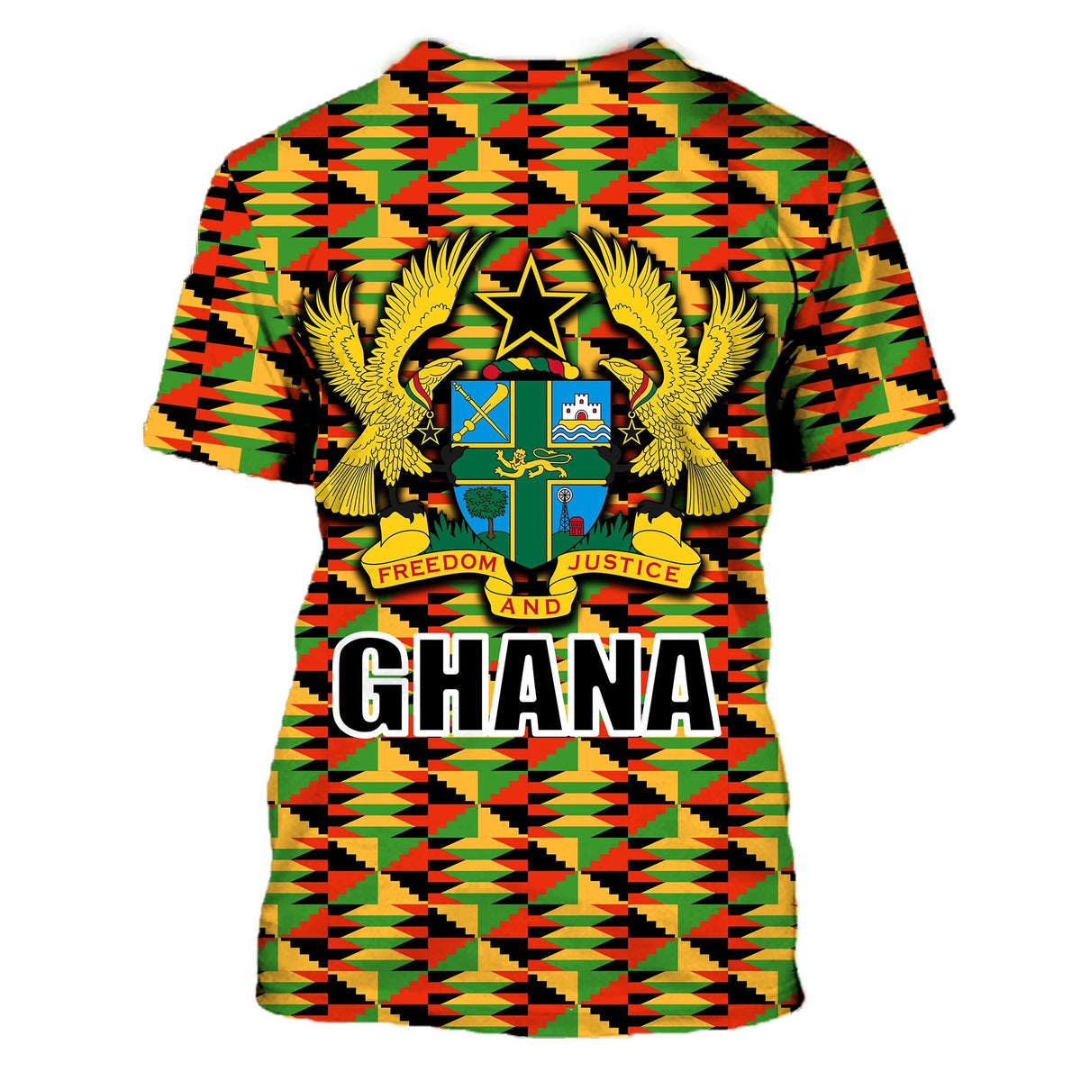 Ghana Ghanan Pattern T Shirt ver3 LT20 - Wonder Print Shop