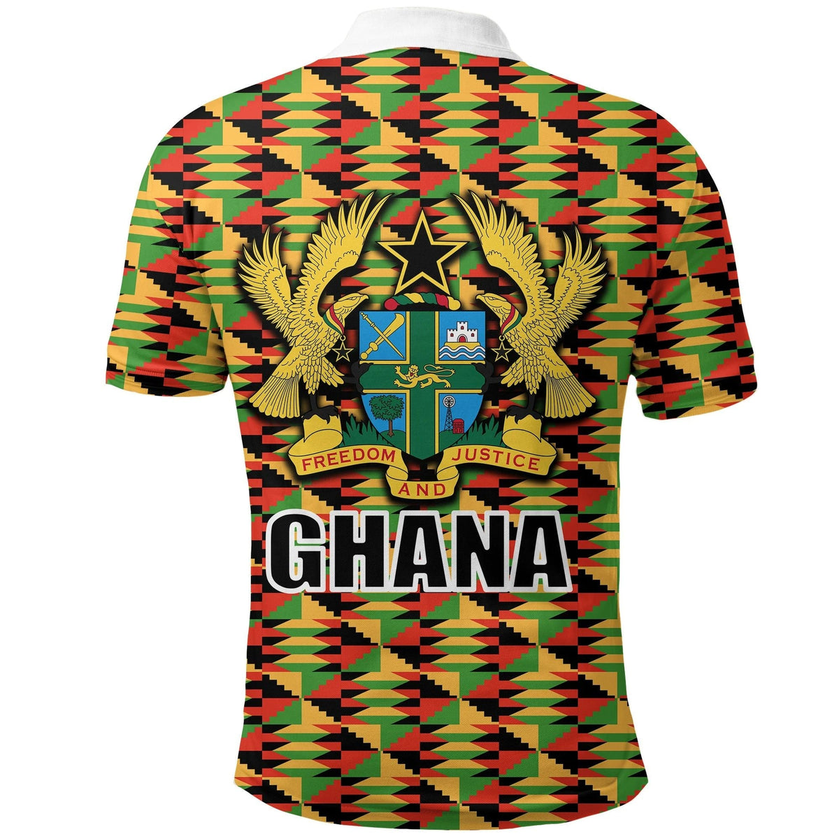 Ghana Ghanan Pattern Polo Shirt ver3 LT20 - Wonder Print Shop