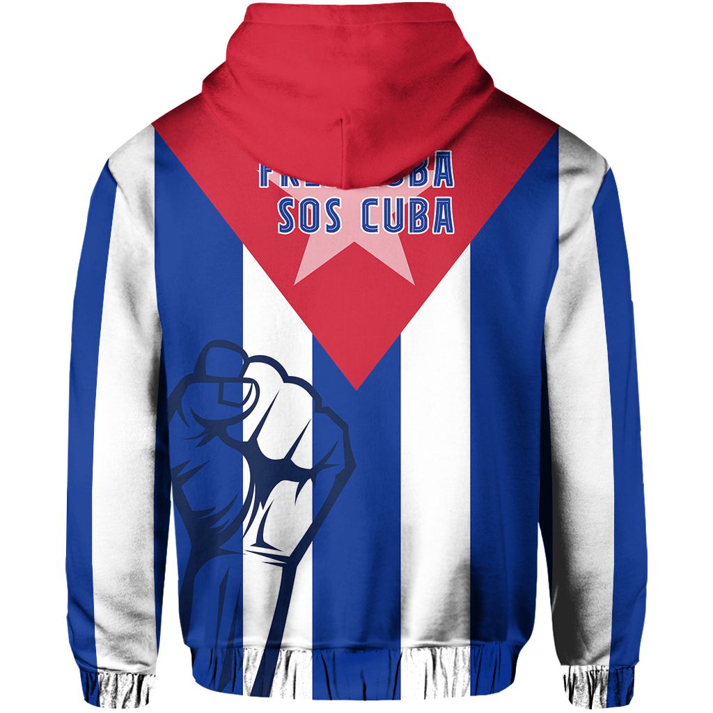 Join Hands with Cuba Hoodie Free Cuba LT13 - Wonder Print Shop