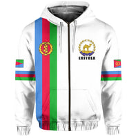 Eritrea Zip Hoodie Striped LT13 - Wonder Print Shop