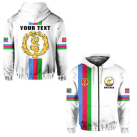 Custom Eritrea Zip Hoodie Striped LT13 - Wonder Print Shop