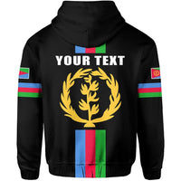 Custom Eritrea Hoodie Striped Black LT13 - Wonder Print Shop
