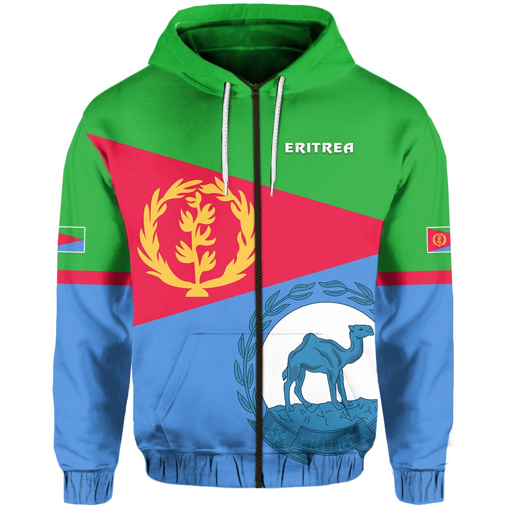 Eritrea Zip Hoodie Flag 02 LT13 - Wonder Print Shop