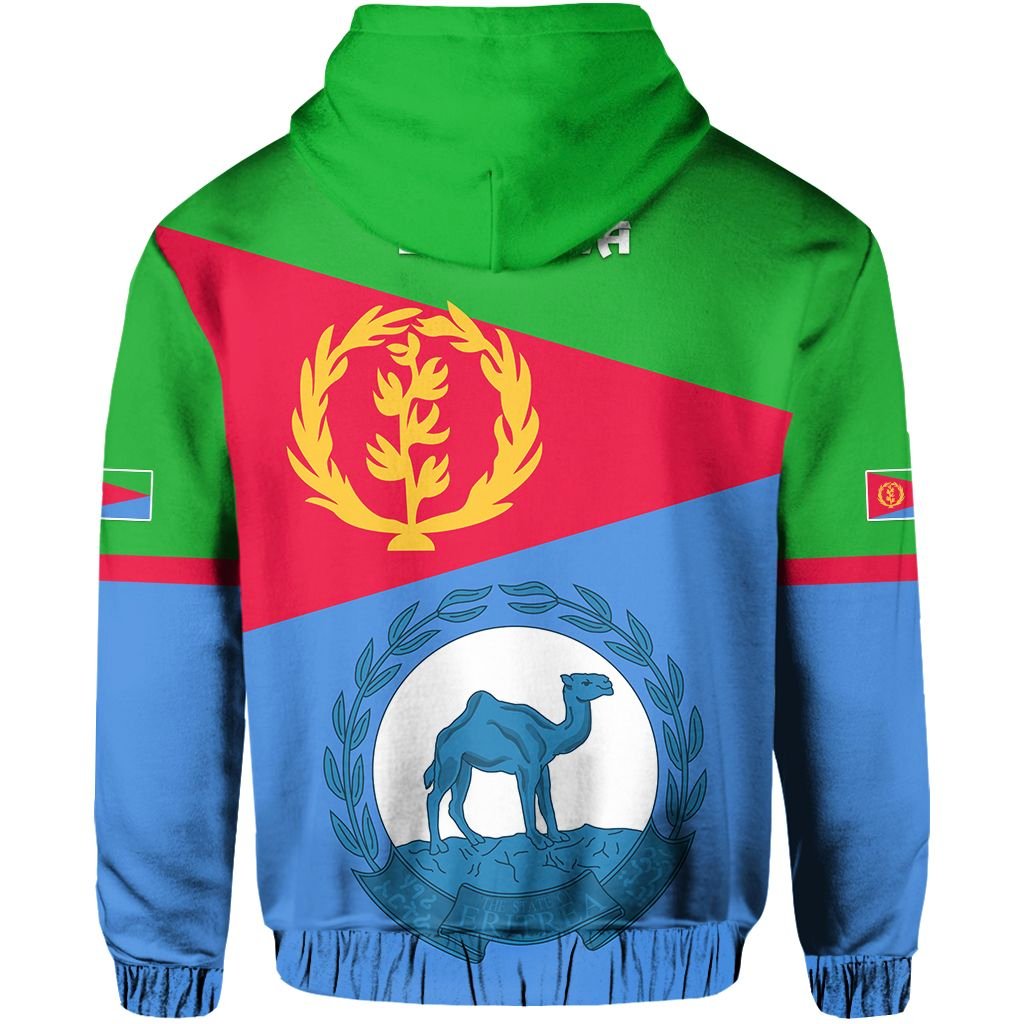 Custom Eritrea Zip Hoodie Flag 02 LT13 - Wonder Print Shop