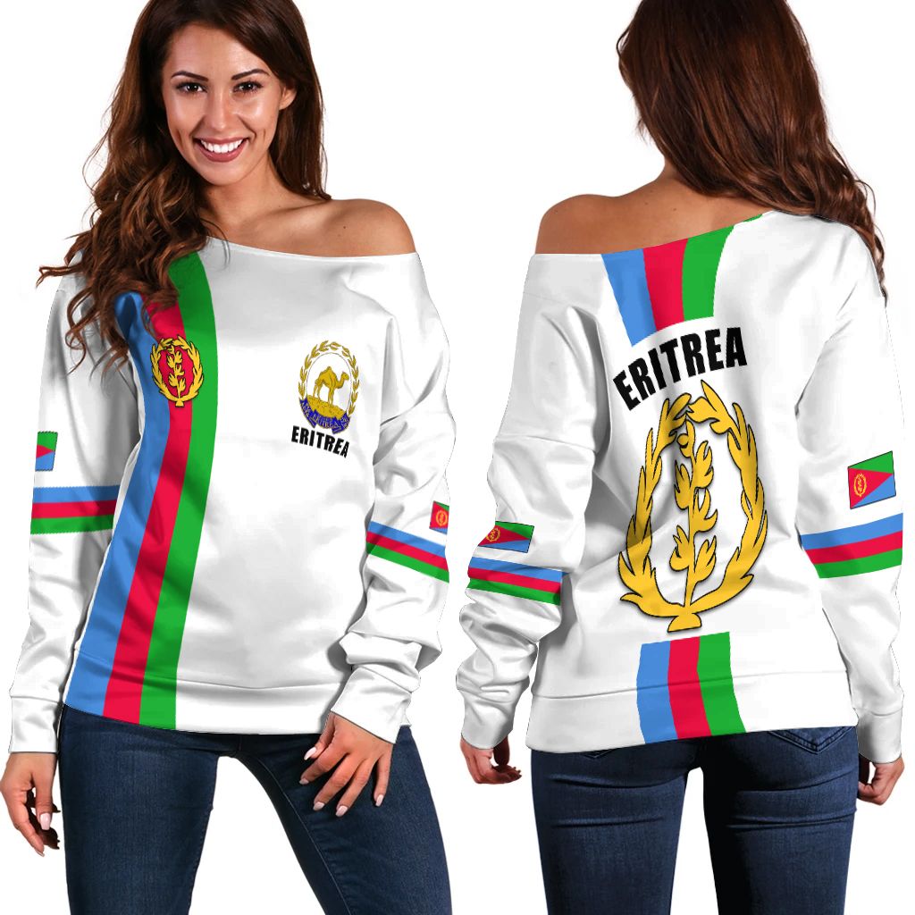 Eritrea Women Off Shoulder Striped LT13 - Wonder Print Shop