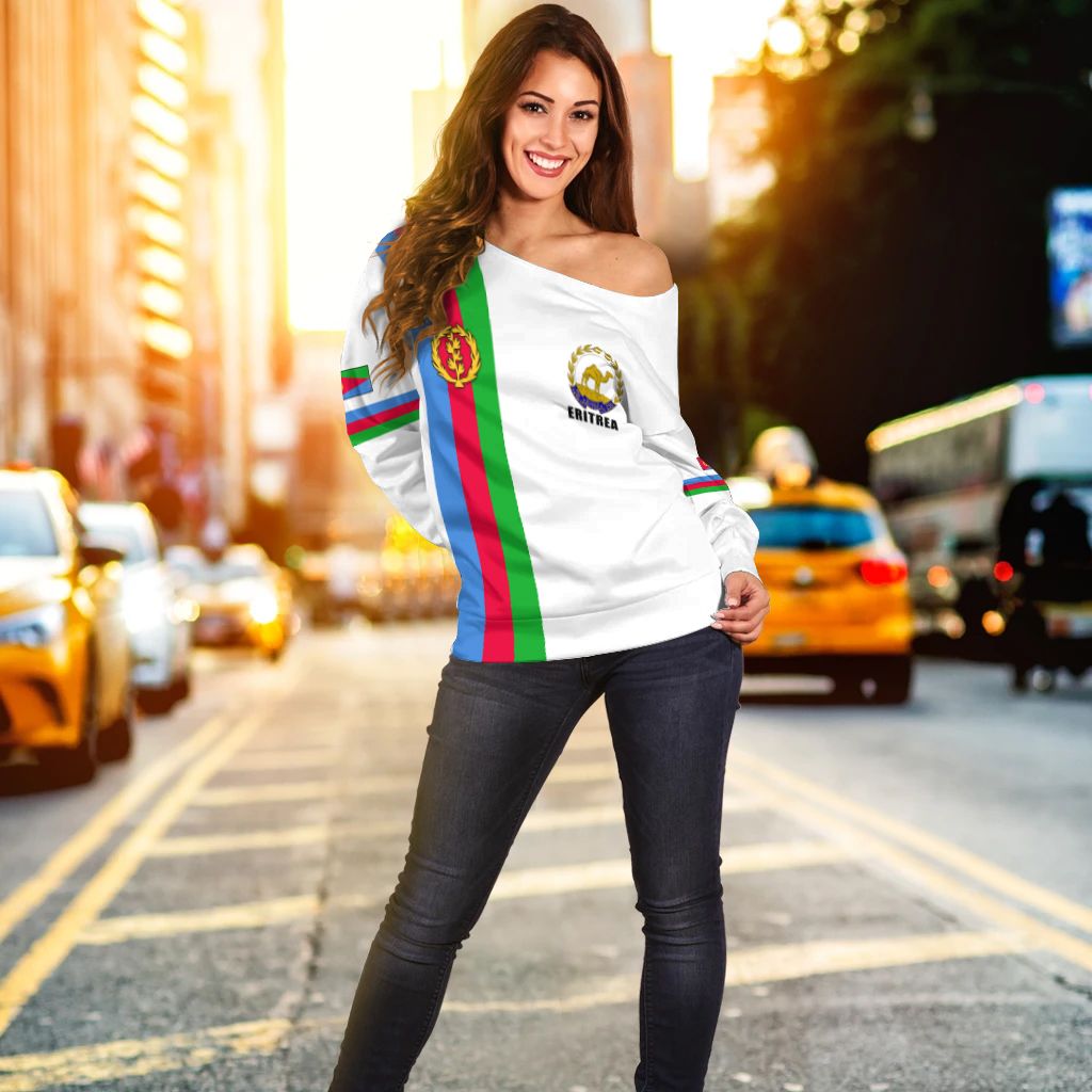Eritrea Women Off Shoulder Striped LT13 - Wonder Print Shop