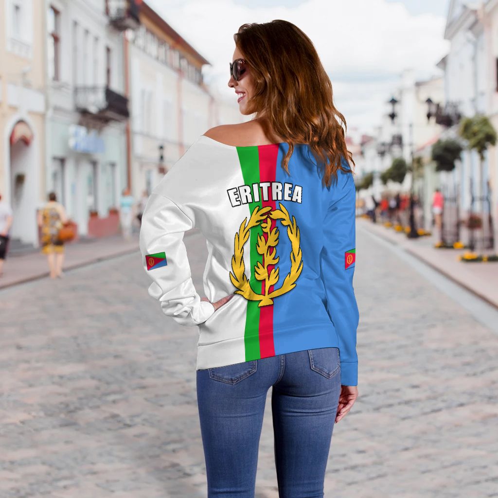 Eritrea Women Off Shoulder Striped 02 LT13 - Wonder Print Shop