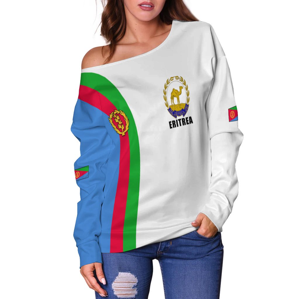 Eritrea Women Off Shoulder Striped 02 LT13 - Wonder Print Shop