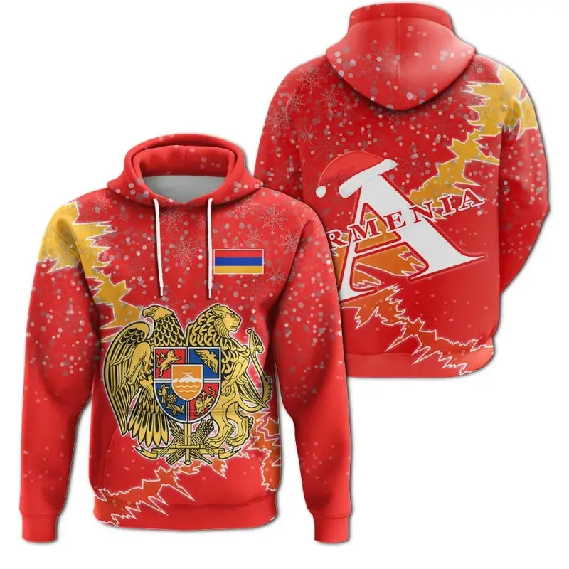 Armenia Christmas Hoodie Coat Of Arms X Style RLT8 - Wonder Print Shop