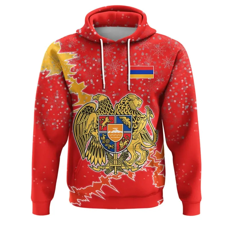 Armenia Christmas Hoodie Coat Of Arms X Style RLT8 - Wonder Print Shop