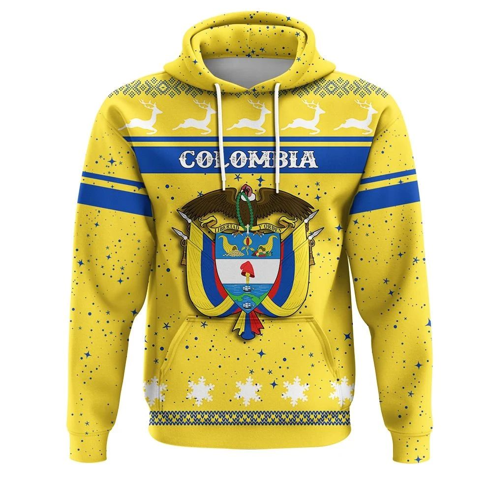 Christmas Colombia Hoodie Coat Of Arms RLT7 - Wonder Print Shop