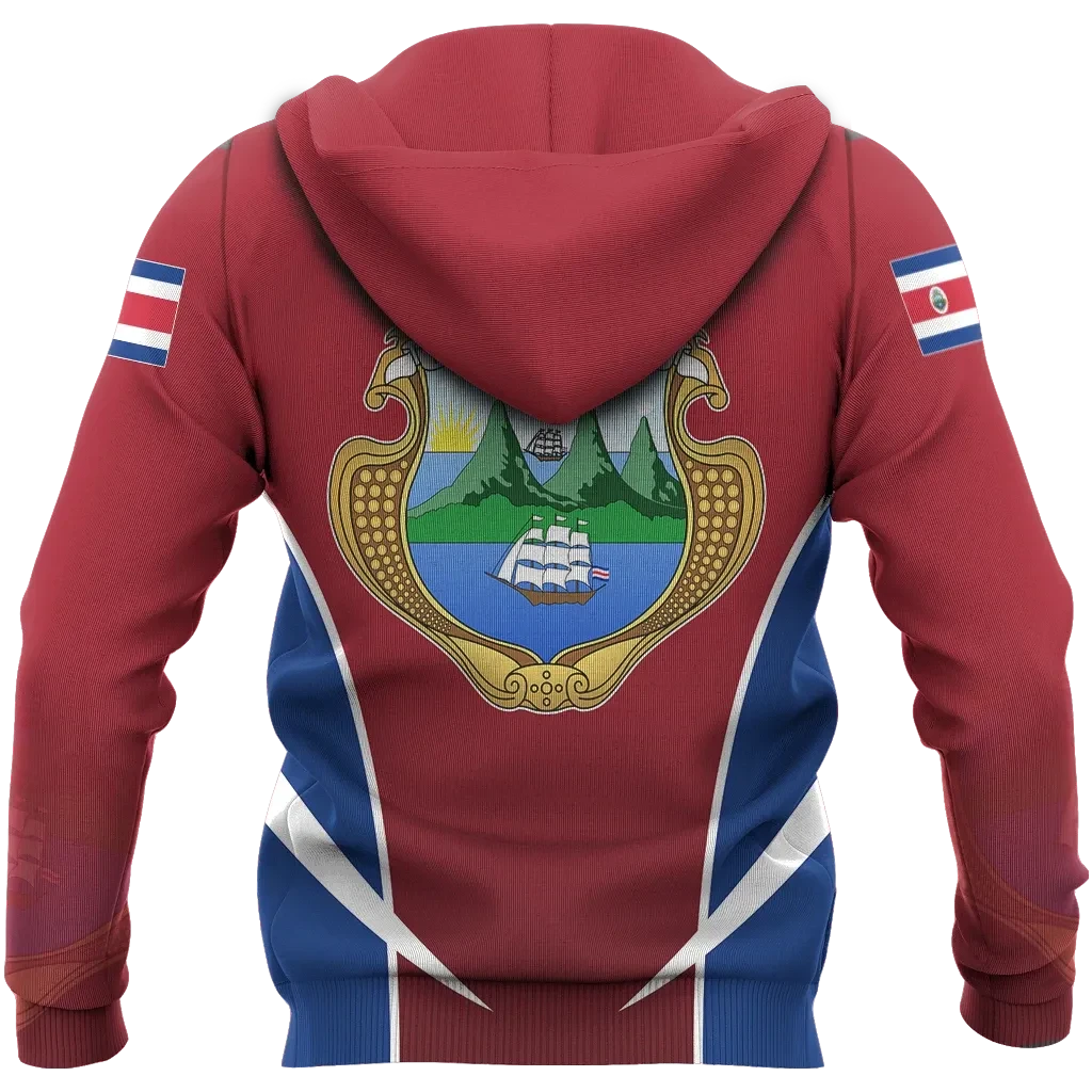 Costa Rica Active Hoodie RLT13 - Wonder Print Shop