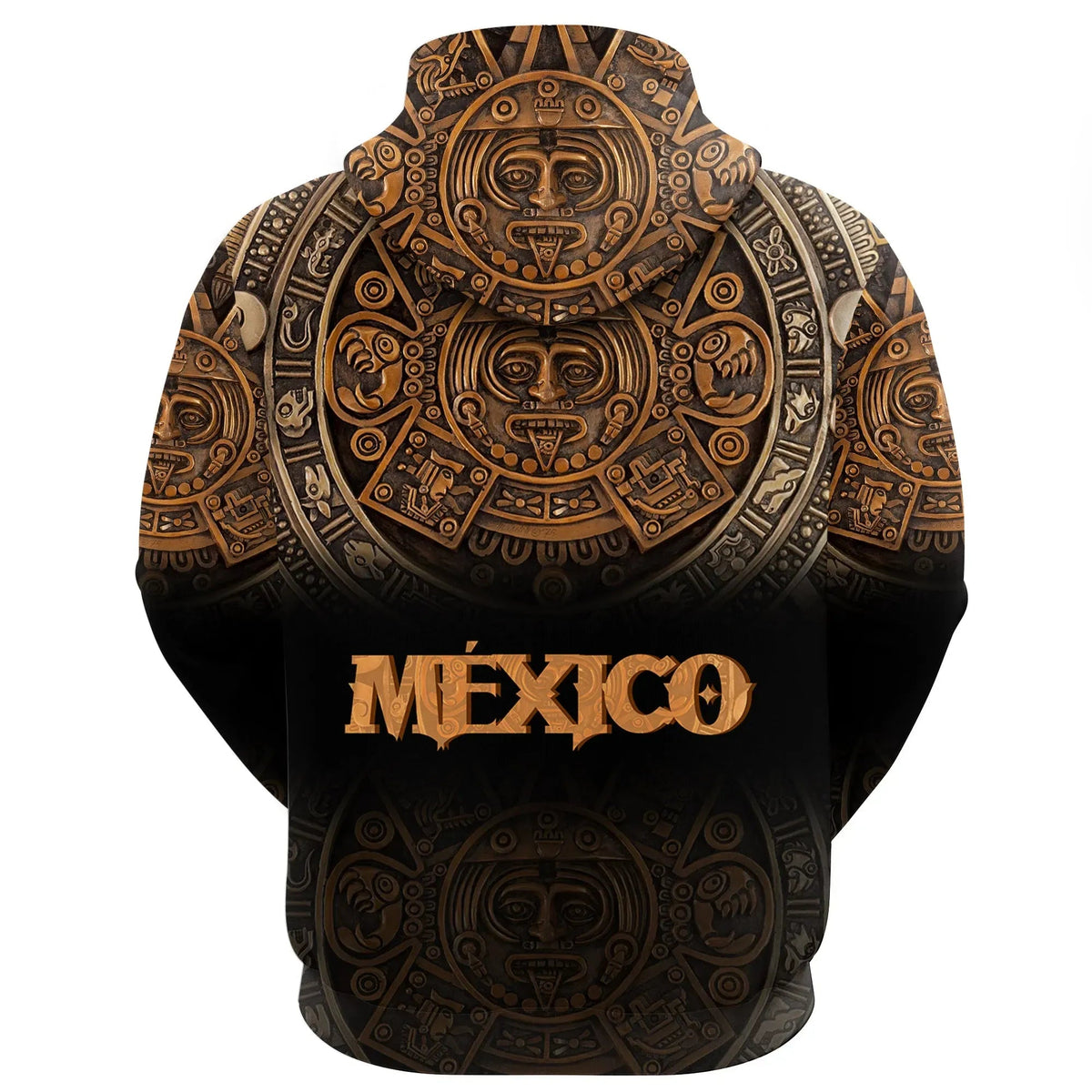 Mexico Aztec Hoodie The Ancient Aztec Calendar RLT13 - Wonder Print Shop
