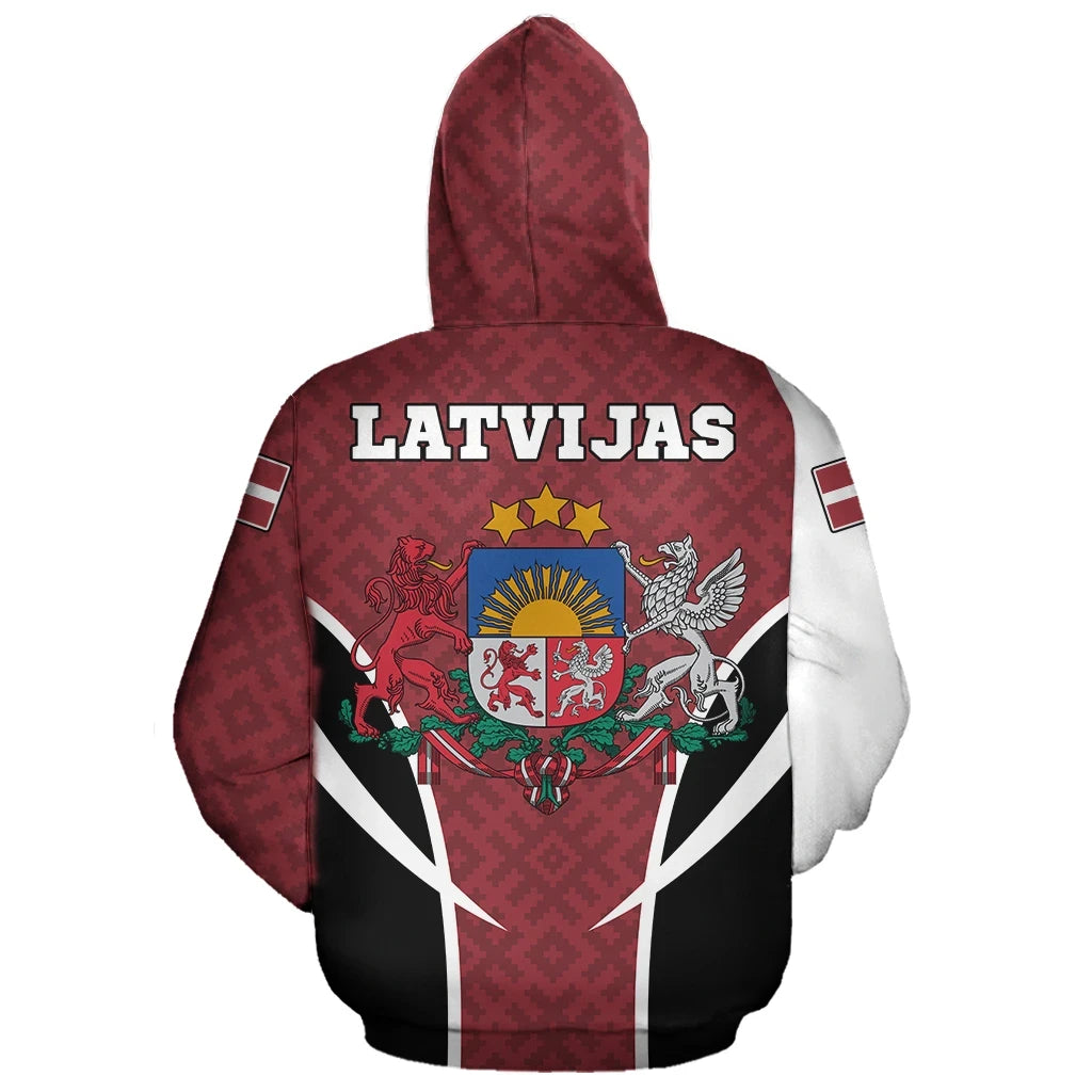 Latvia Hoodie Pullover Active RLT6 - Wonder Print Shop