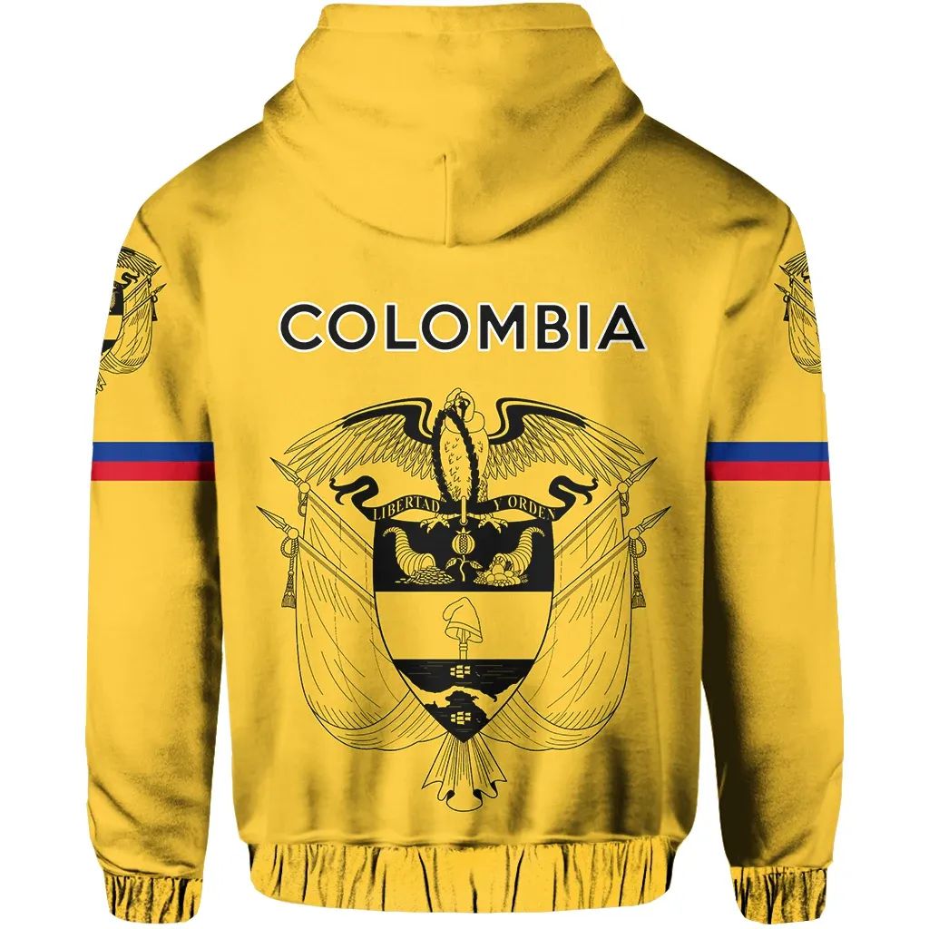 Colombia Flag Hoodie Map Version RLT7 - Wonder Print Shop