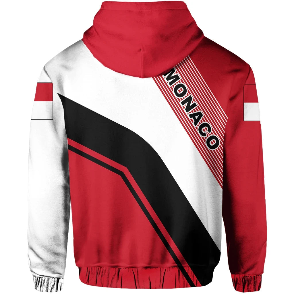 Monaco Flag Hoodie Rambo Style RLT6 - Wonder Print Shop