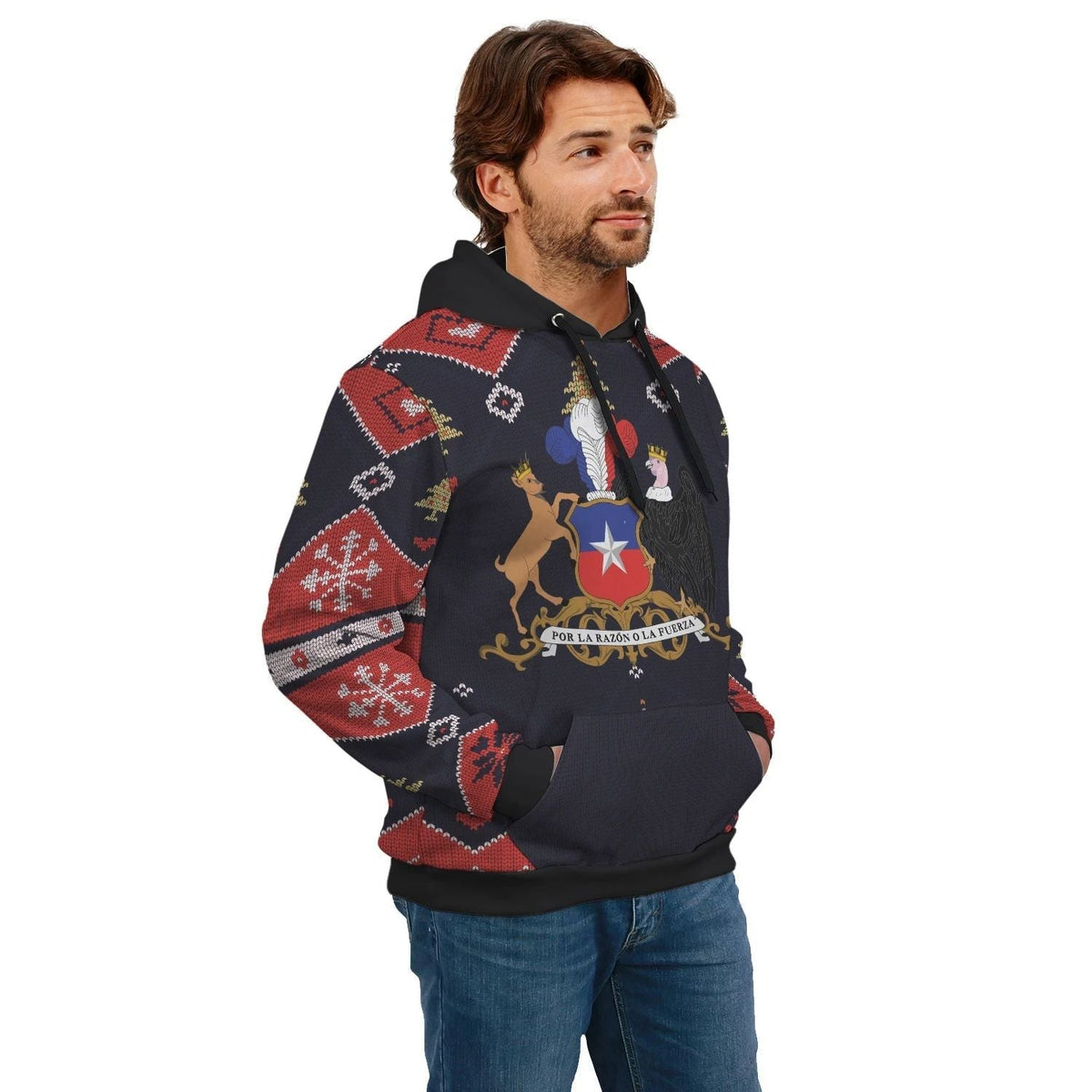 Chile Christmas Hoodie Santa Claus Ho Ho Ho RLT7 - Wonder Print Shop