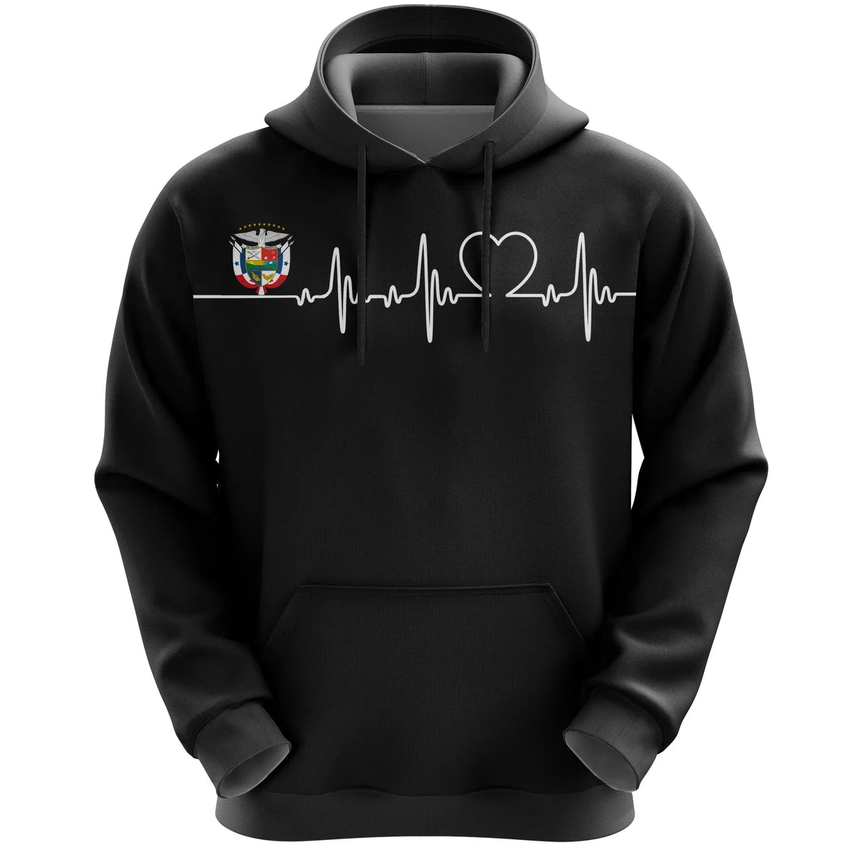 Panama Hoodie Heartbeat Womens/Mens RLT13 - Wonder Print Shop