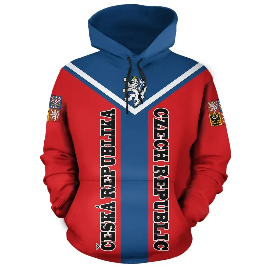 Czech Republic Rising Pullover Hoodie RLT13 - Wonder Print Shop