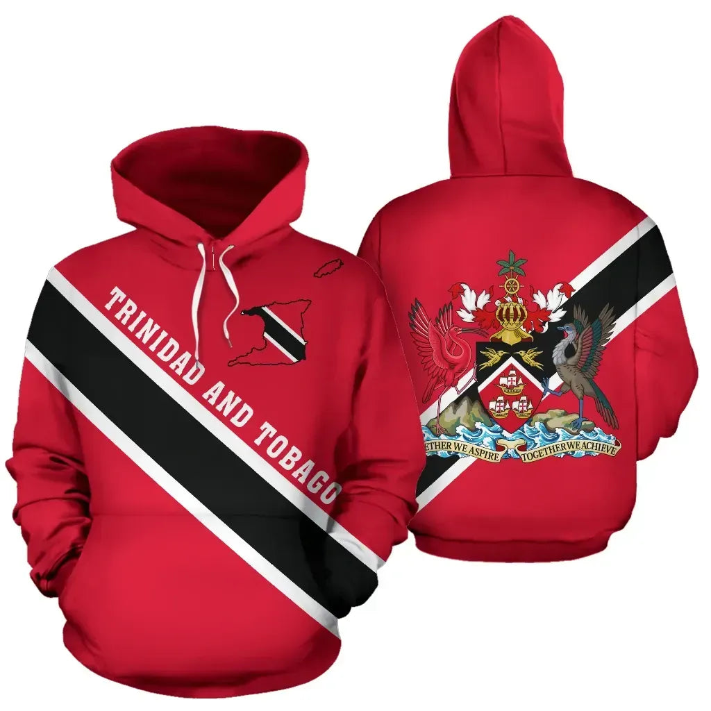 Trinidad and Tobago Hoodie Flag RLT6 - Wonder Print Shop
