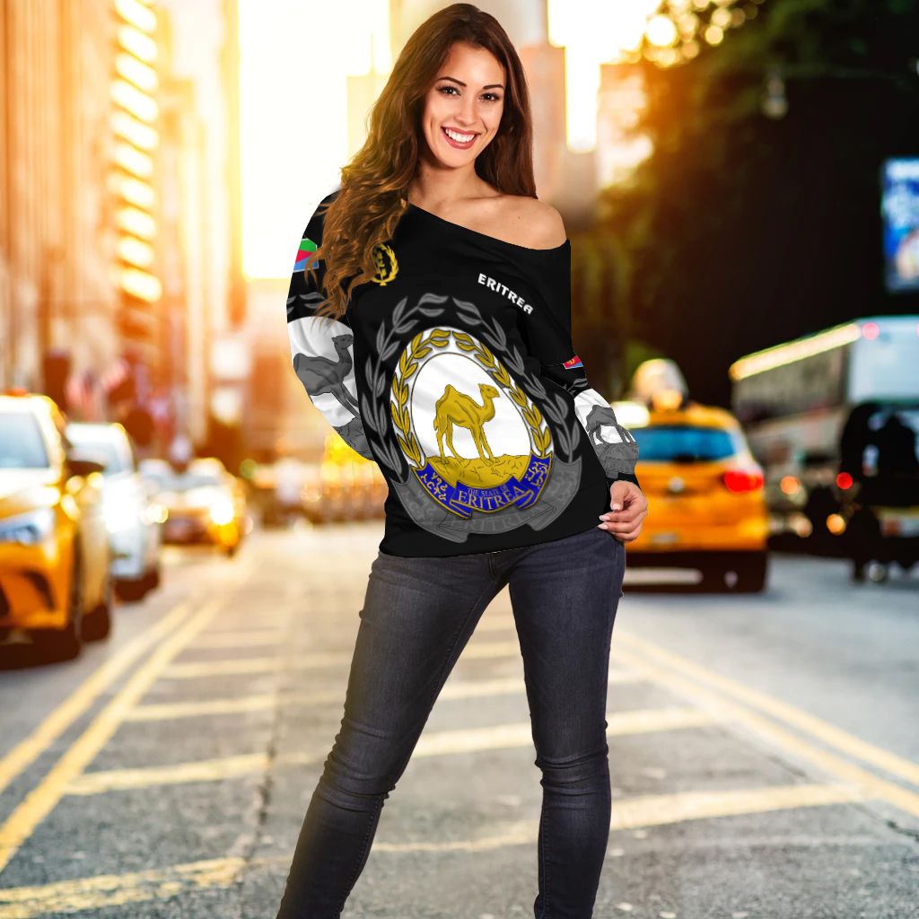 Eritrea Women Off Shoulder Coat Of Arms LT13 - Wonder Print Shop