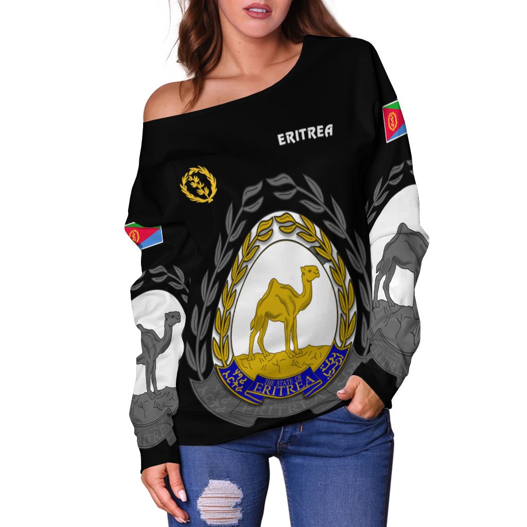 Eritrea Women Off Shoulder Coat Of Arms LT13 - Wonder Print Shop