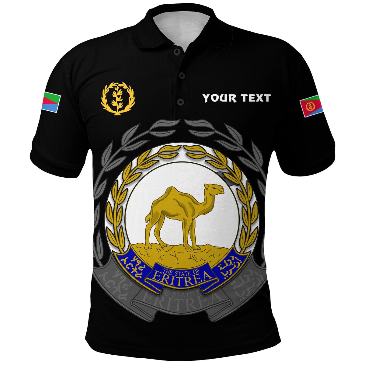 Custom Eritrea Polo Shirt Coat Of Arms LT13 - Wonder Print Shop