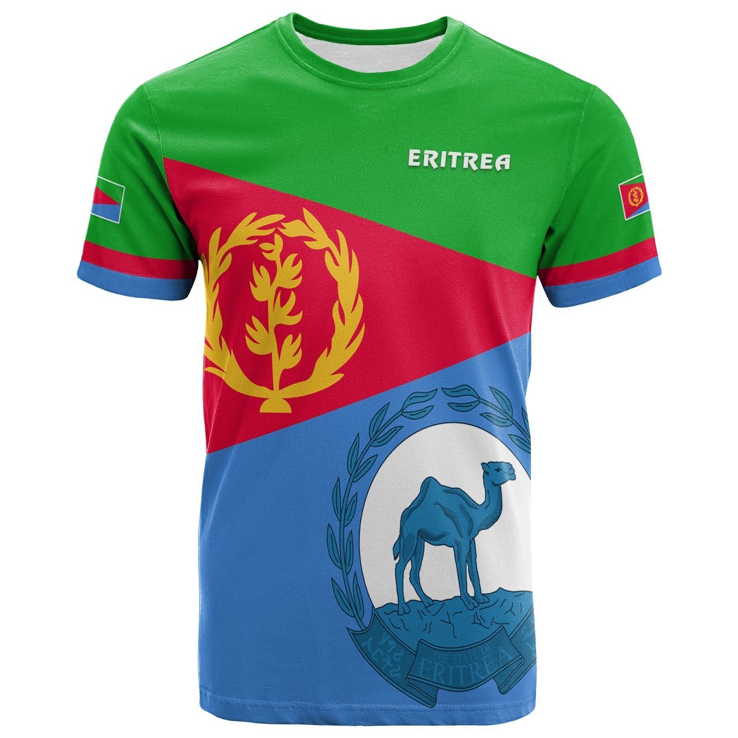 Eritrea T Shirt Flag 02 LT13 - Wonder Print Shop
