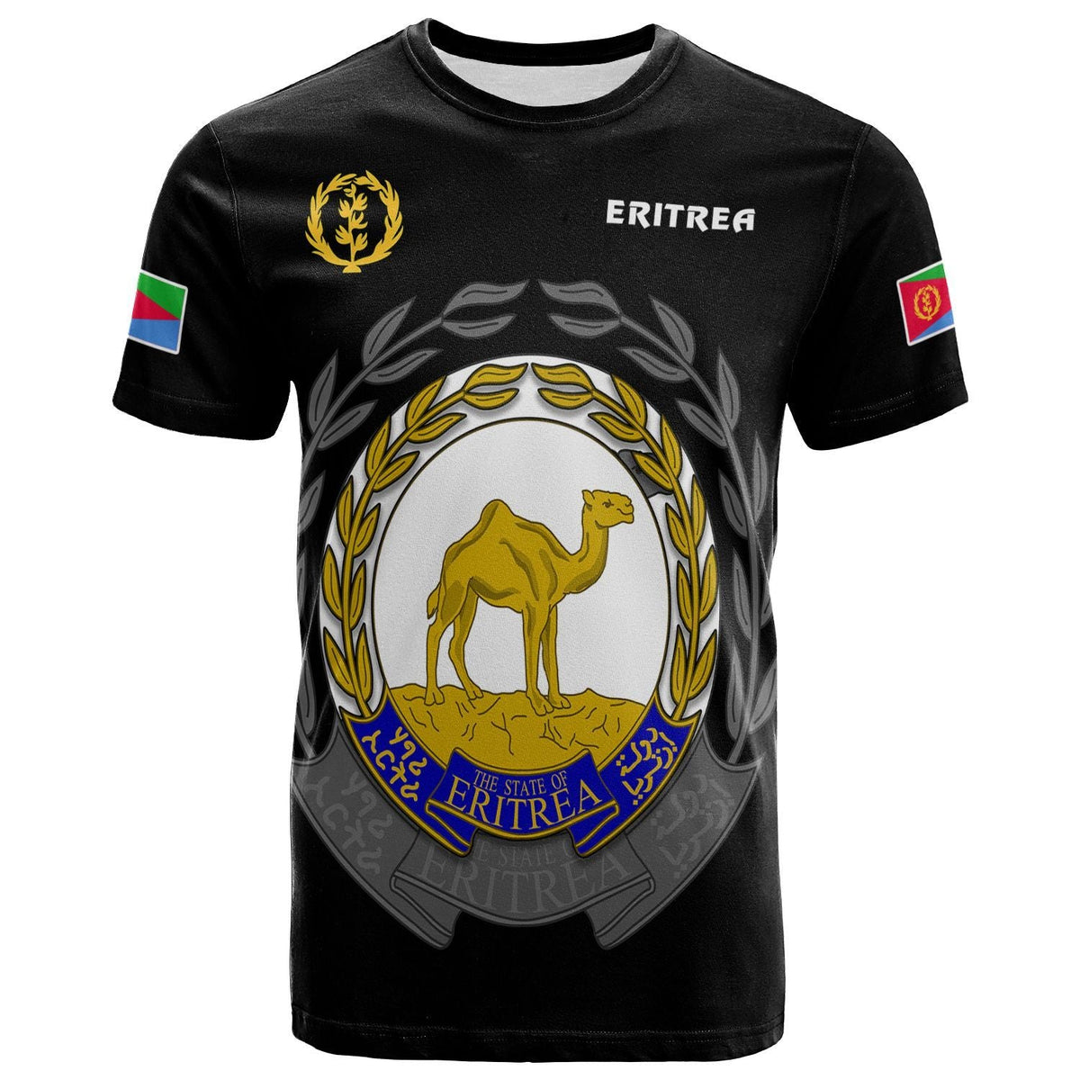 Eritrea T Shirt Coat Of Arms LT13 - Wonder Print Shop