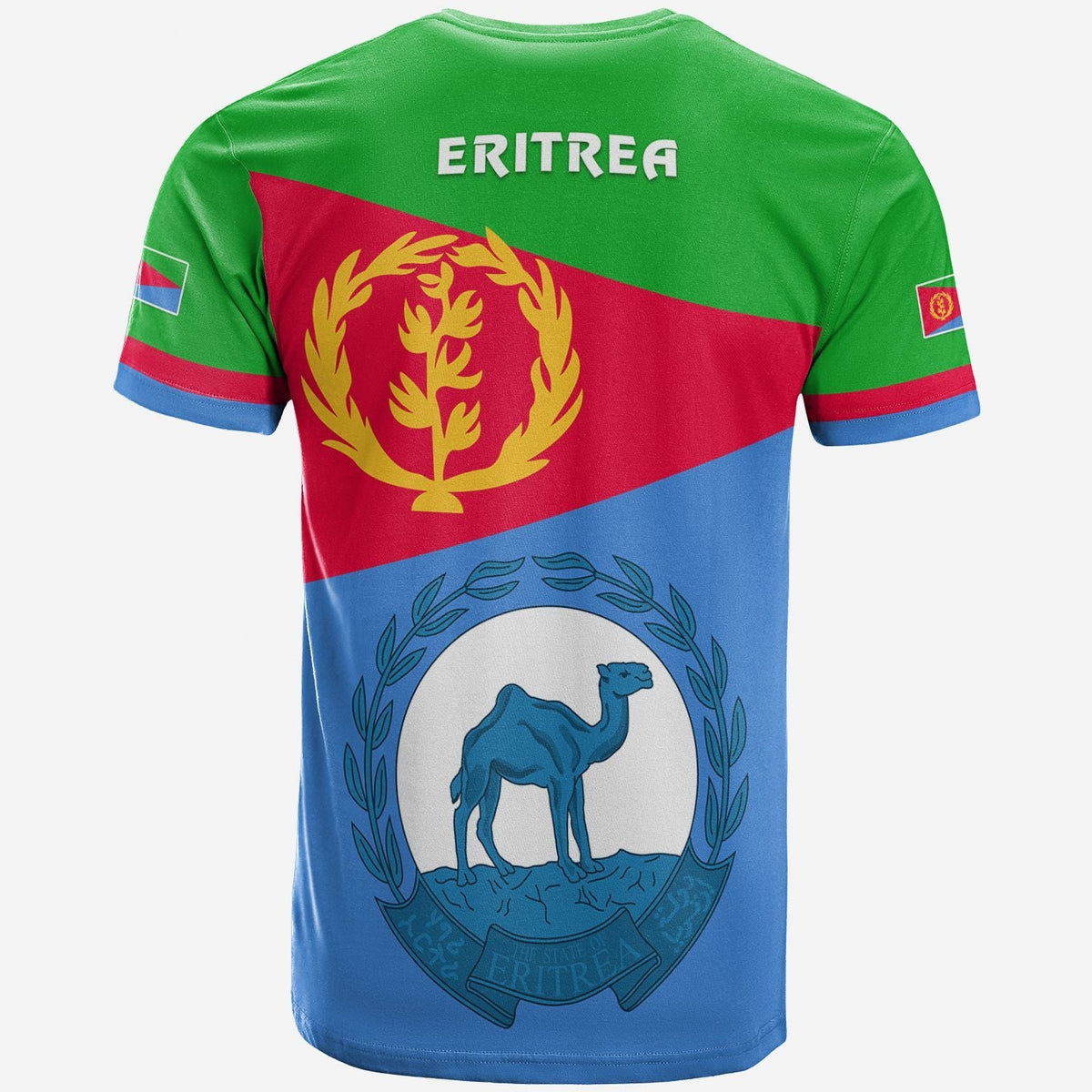 Custom Eritrea T Shirt Flag 02 LT13 - Wonder Print Shop