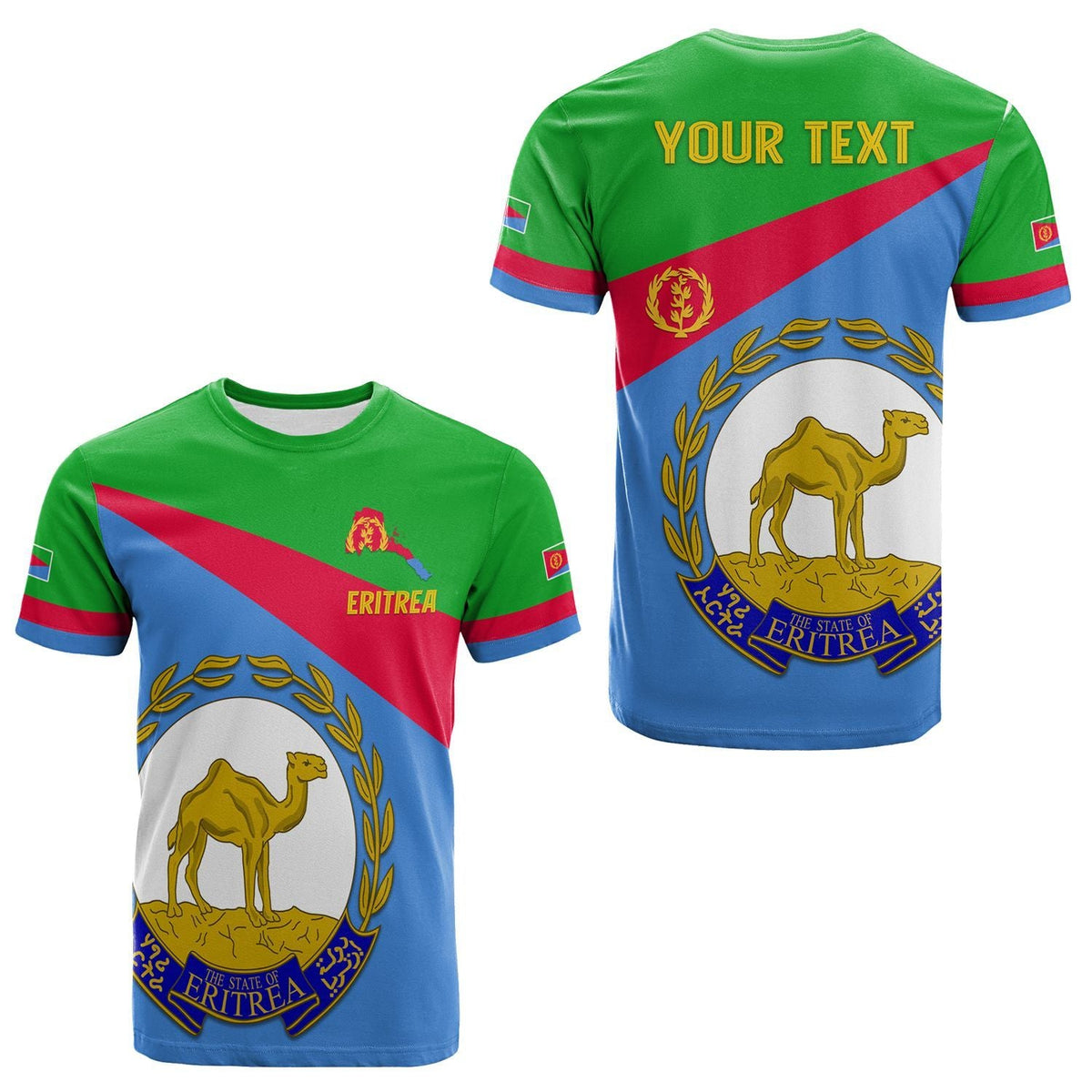 Custom Eritrea T Shirt Flag Eritrea Lovers LT13 - Wonder Print Shop